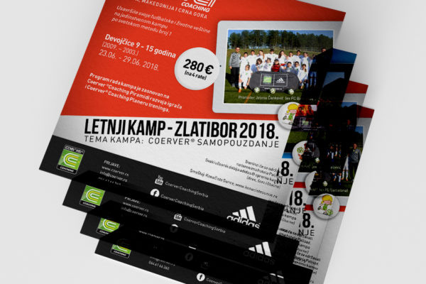 Coerver Coaching Serbia summer camp flyer