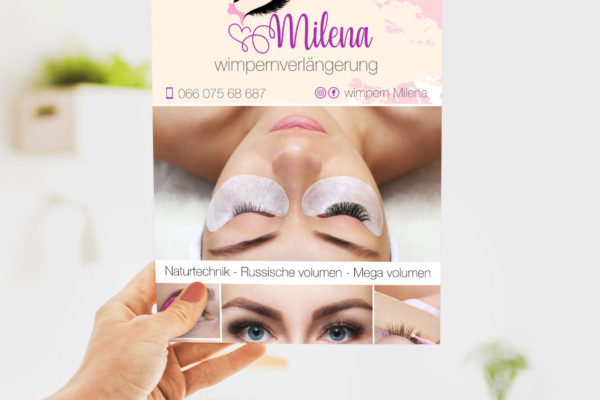 Flyers for beauty bar Milena